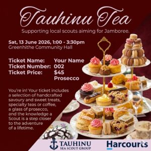 Tauhinu Tea Fundraiser Ticket