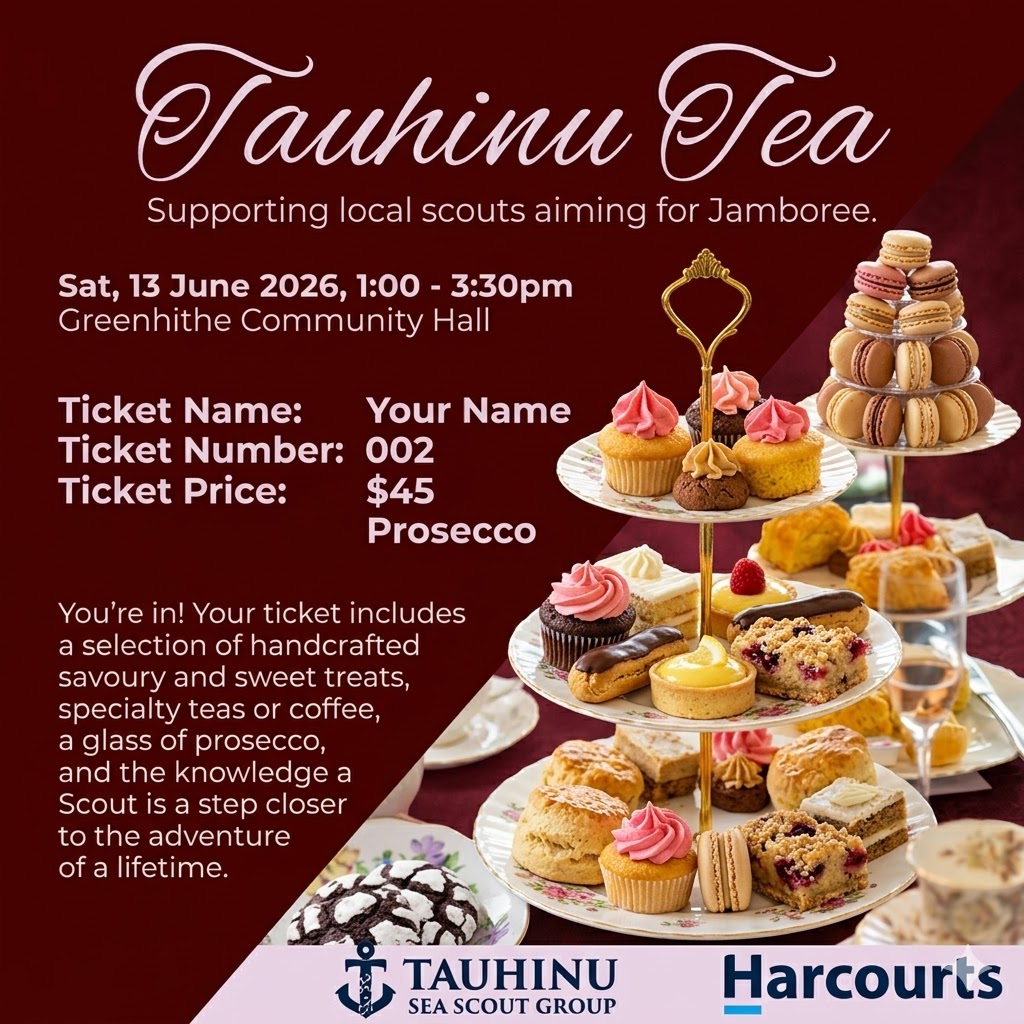 Tauhinu Tea Fundraiser Ticket